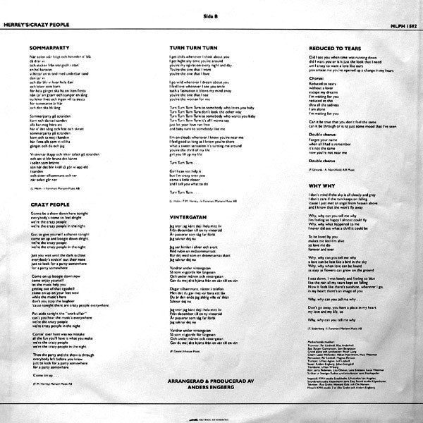 The Herrey's : Crazy People (LP, Album)