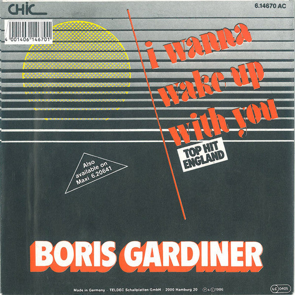 Boris Gardiner : I Wanna Wake Up With You (7", Single)
