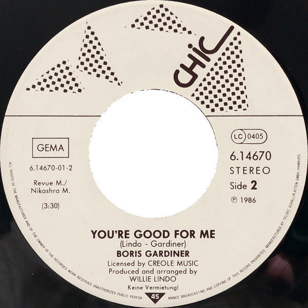 Boris Gardiner : I Wanna Wake Up With You (7", Single)