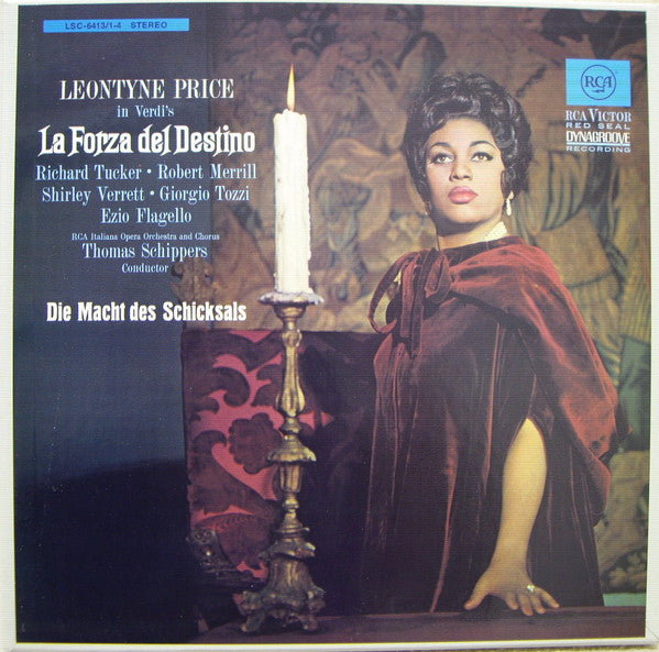 Giuseppe Verdi, Leontyne Price, Richard Tucker (2), Robert Merrill, Shirley Verrett, Giorgio Tozzi, Ezio Flagello, RCA Italiana Opera Orchestra And RCA Italiana Opera Chorus, Thomas Schippers : La Forza Del Destino = Die Macht Des Schicksals (4xLP, Album, RE, RM + Box)