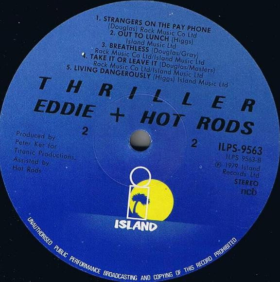 Eddie And The Hot Rods : Thriller (LP, Album)