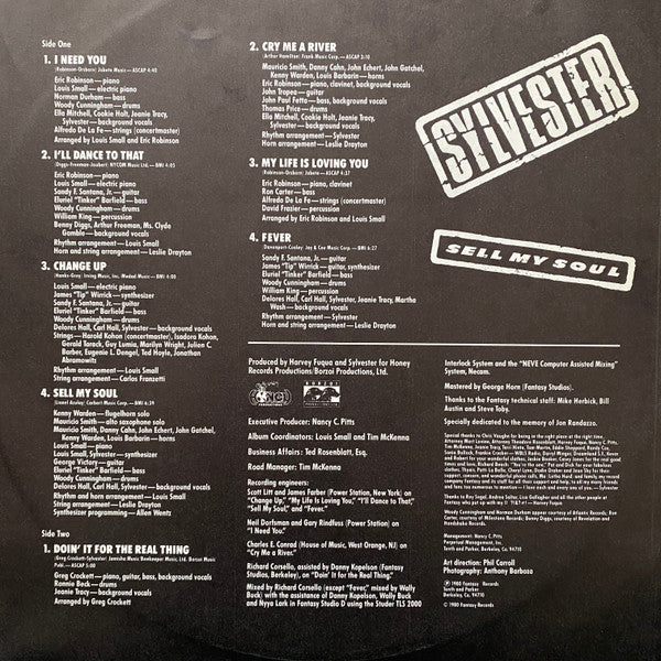 Sylvester : Sell My Soul (LP, Album)