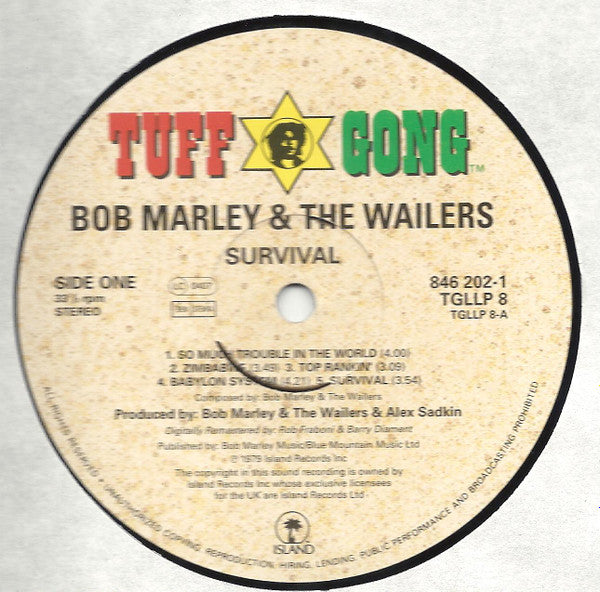 Bob Marley & The Wailers : Survival (LP, Album, RM)