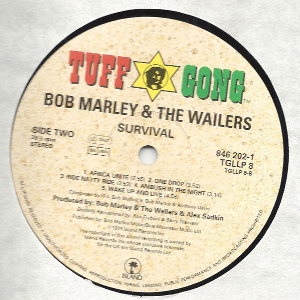 Bob Marley & The Wailers : Survival (LP, Album, RM)