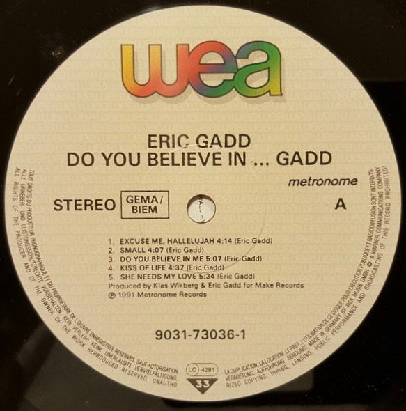 Eric Gadd : Do You Believe In Gadd? (LP, Album)