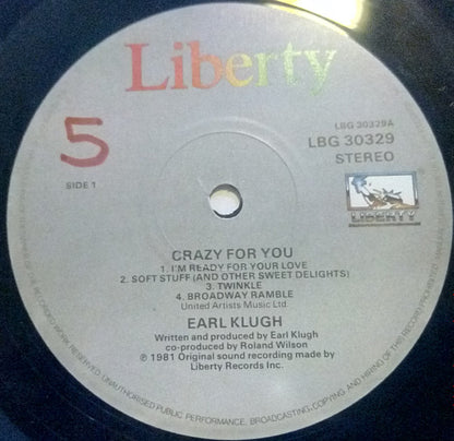 Earl Klugh : Crazy For You (LP, Album)