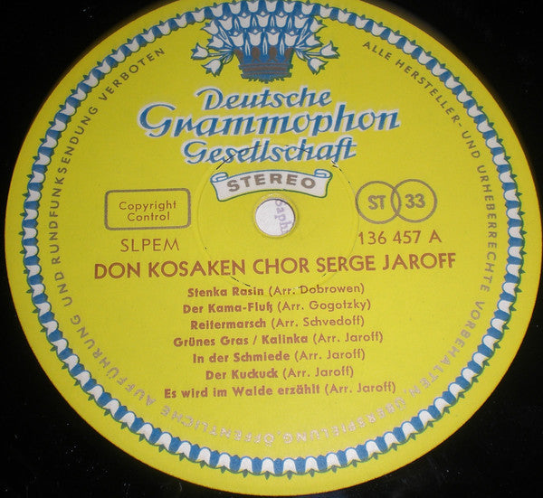 Don Kosaken Chor Serge Jaroff : Don Kosaken Chor  (LP, Album, RED)