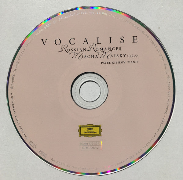 Mischa Maisky, Pavel Gililov : Vocalise · Russian Romances (CD, Album)