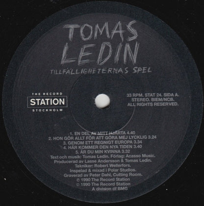 Tomas Ledin : Tillfälligheternas Spel (LP, Album)