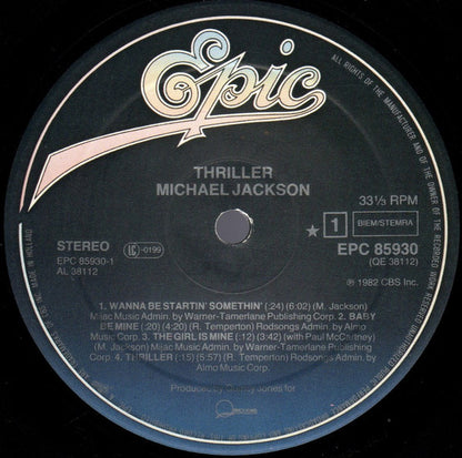 Michael Jackson : Thriller (LP, Album, Gat)