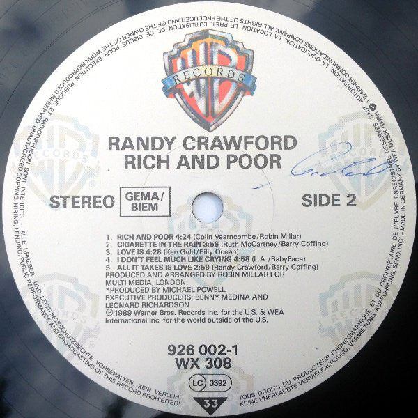 Randy Crawford : Rich And Poor (LP, Album)