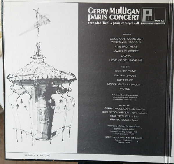 Gerry Mulligan Quartet : Paris Concert (LP, Album, RE, Gat)