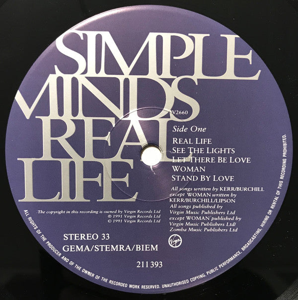 Simple Minds : Real Life (LP, Album)