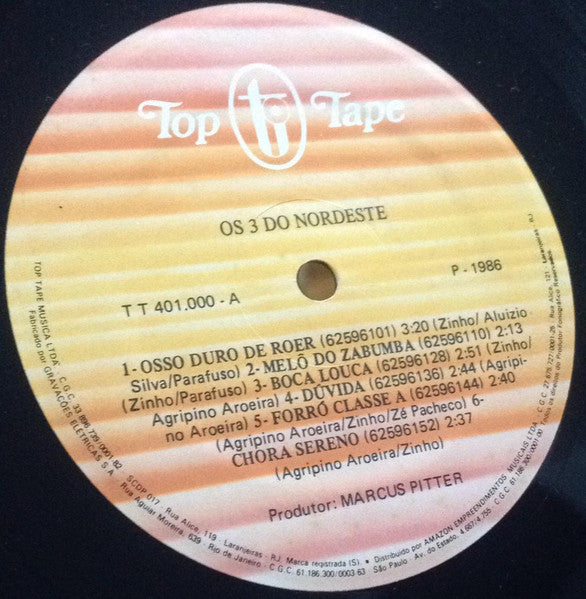 Os 3 Do Nordeste : Osso Duro De Roer (LP)