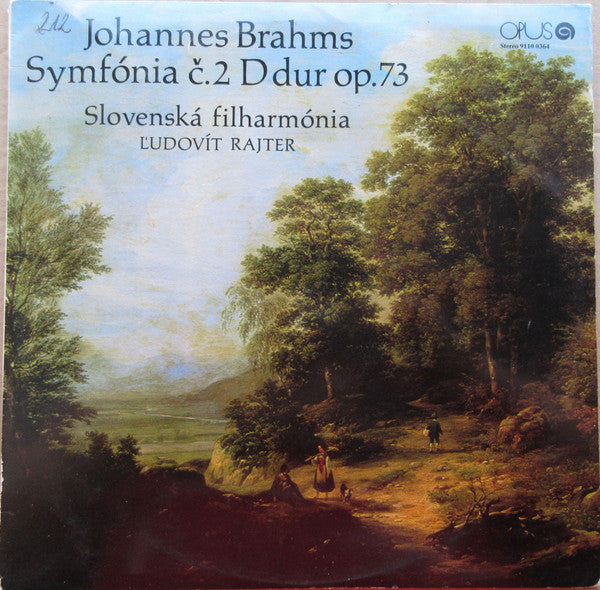 Johannes Brahms / Slovak Philharmonic Orchestra, Ľudovít Rajter : Symfónia Č.2 D Dur Op.73 (LP, Album, RP)
