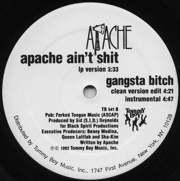 Apache : Gangsta Bitch / Apache Ain't Shit (12", Single, RP)