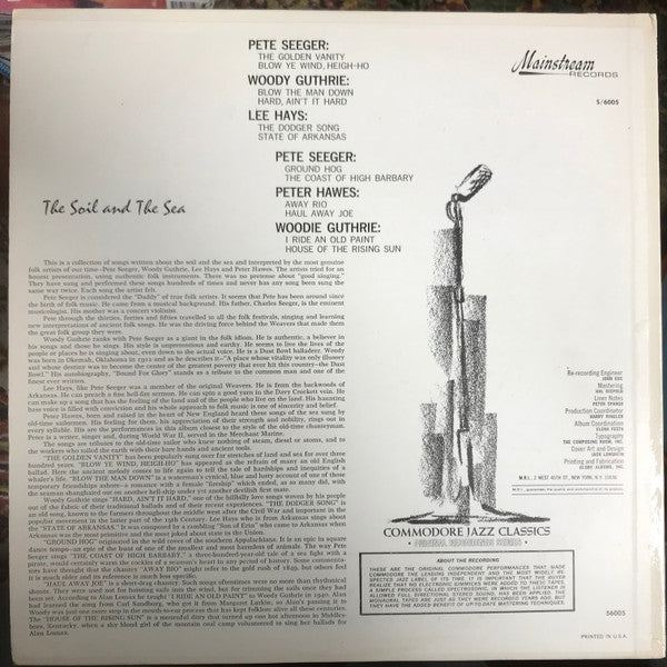 Pete Seeger, Woody Guthrie, Lee Hays, Peter Hawes : The Soil And The Sea (LP, Comp)