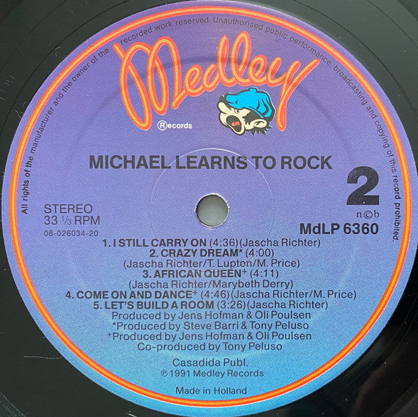 Michael Learns To Rock : Michael Learns To Rock (LP, Album)