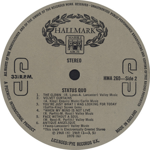 Status Quo : Status Quo (LP, Comp)