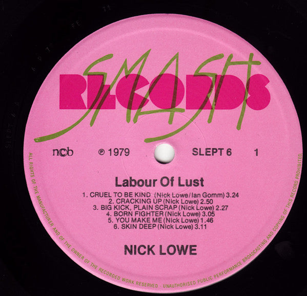 Nick Lowe : Labour Of Lust (LP, Album)