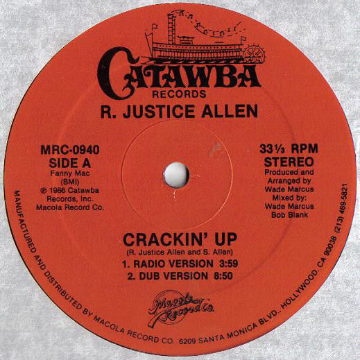 Justice Allen : Crackin' Up (12")