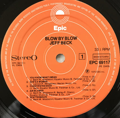 Jeff Beck : Blow By Blow (LP, Album, RE, Ora)