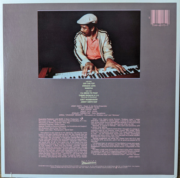 Jimmy Smith Featuring George Benson, Ron Carter, Grady Tate, Stanley Turrentine : Off The Top (LP, Album, All)