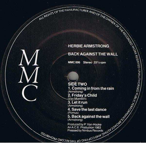 Herbie Armstrong : Back Against The Wall (LP, Album)