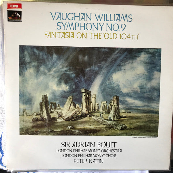 Ralph Vaughan Williams, Sir Adrian Boult, London Philharmonic Orchestra, London Philharmonic Choir, Peter Katin : Symphony No. 9 / Fantasia On The 'Old 104th' (LP)