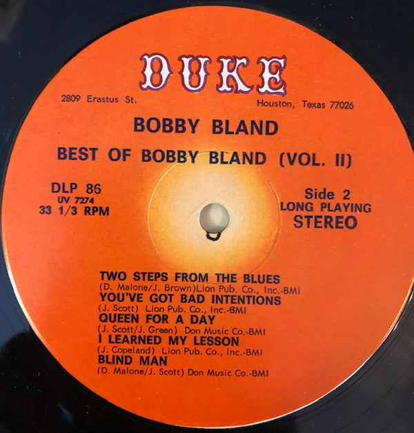 Bobby Bland : Best Of Bobby Bland Vol. II (LP, Comp)