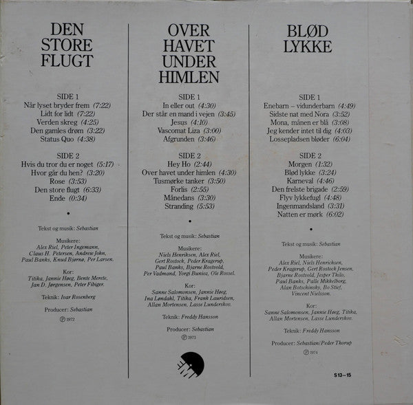 Sebastian (5) : Den Store Flugt / Over Havet Under Himlen / Blød Lykke (3xLP, Album + Box + Comp)