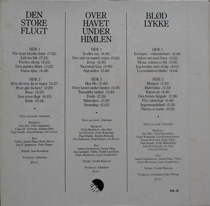 Sebastian (5) : Den Store Flugt / Over Havet Under Himlen / Blød Lykke (3xLP, Album + Box + Comp)