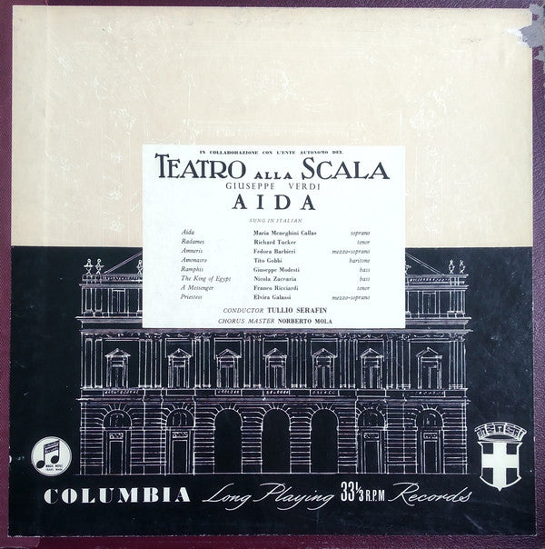 Giuseppe Verdi / Maria Callas / Richard Tucker (2) / Fedora Barbieri / Tito Gobbi / Orchestra Del Teatro Alla Scala E Coro Del Teatro Alla Scala / Tullio Serafin : Aida (3xLP)