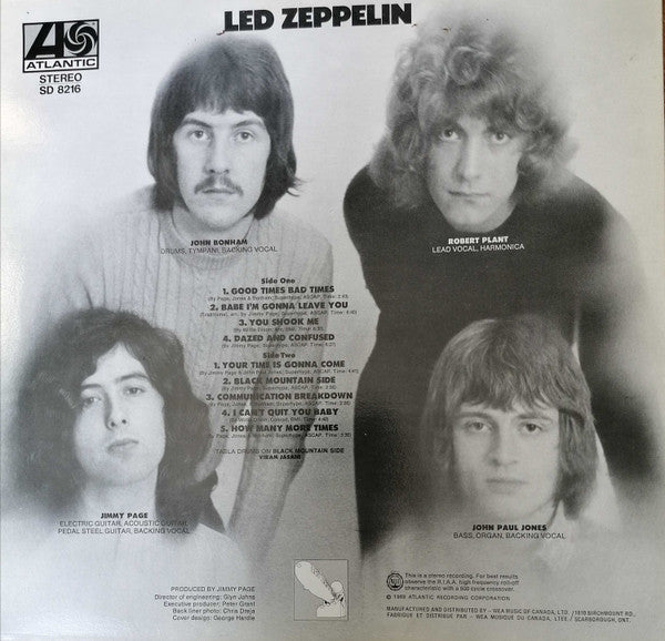 Led Zeppelin : Led Zeppelin (LP, Album, RE)