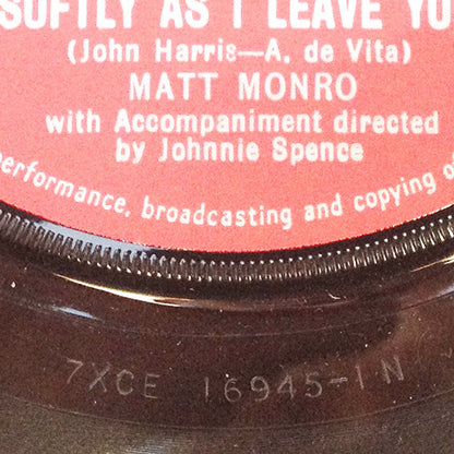 Matt Monro : Softly As I Leave You (7", Single)