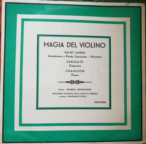 Camille Saint-Saëns, Pablo de Sarasate, Ernest Chausson : Magia Del Violino (LP, Mono)