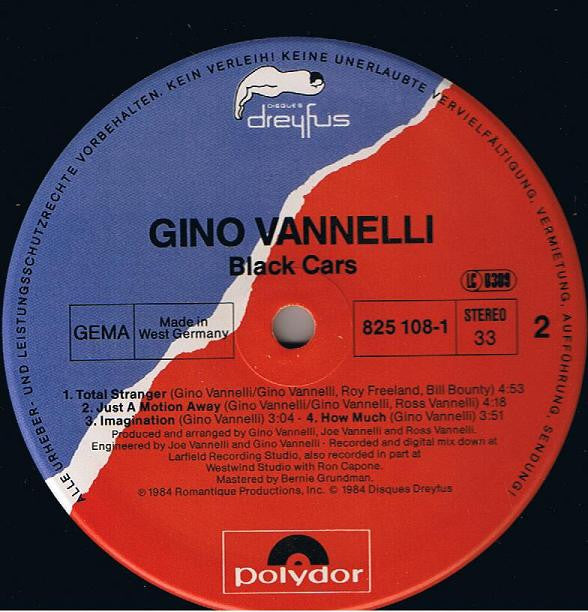 Gino Vannelli : Black Cars (LP, Album)