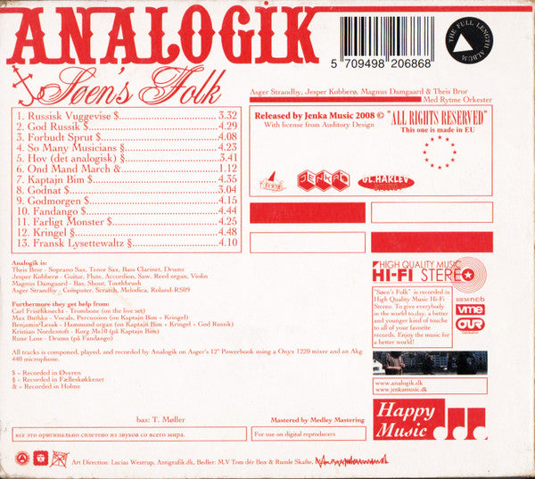 Analogik : Søens Folk (CD, Album, RE)