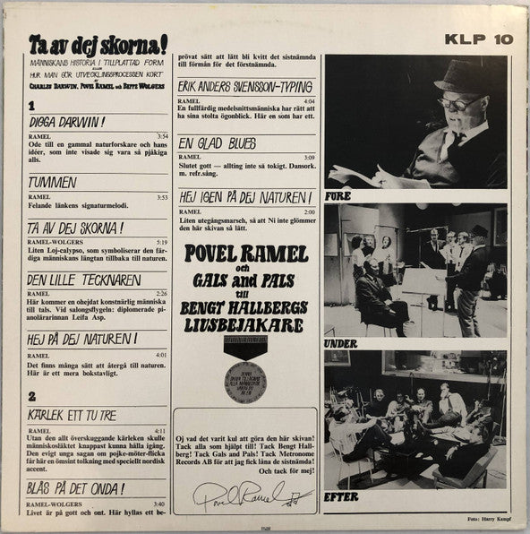 Povel Ramel Med Gals And Pals Och Bengt Hallbergs Orkester : Ta Av Dej Skorna! (LP, RP)