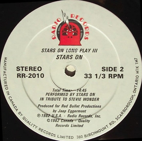 Stars On 45 : Stars On Long Play III (LP)