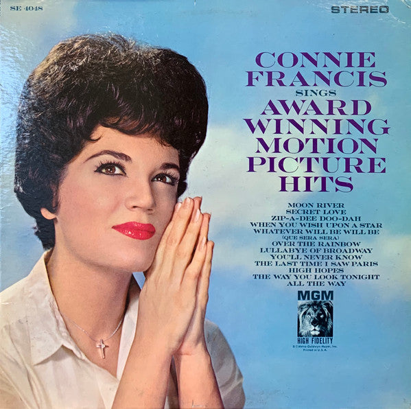 Connie Francis : Sings Award Winning Motion Picture Hits (LP, Album, MGM)