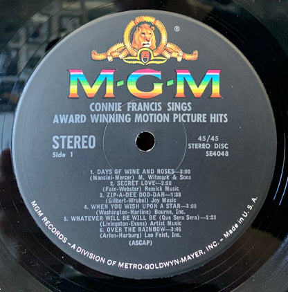 Connie Francis : Sings Award Winning Motion Picture Hits (LP, Album, MGM)