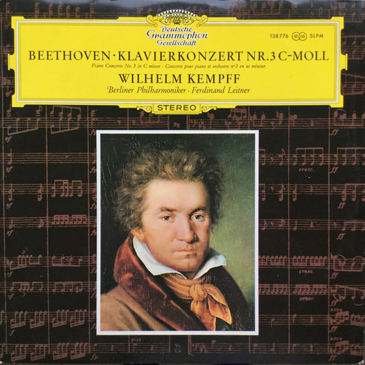 Ludwig Van Beethoven - Wilhelm Kempff · Berliner Philharmoniker · Ferdinand Leitner : Klavierkonzert Nr. 3 C-Moll (LP, RE)