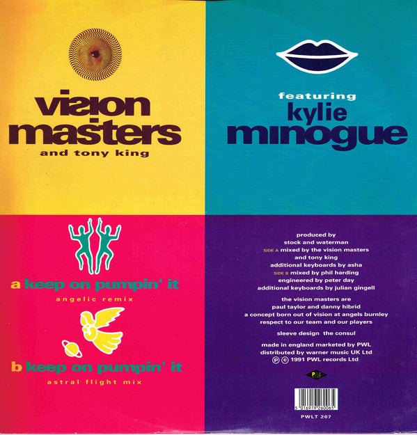 Vision Masters And Tony King Featuring Kylie Minogue : Keep On Pumpin' It (12", Single)