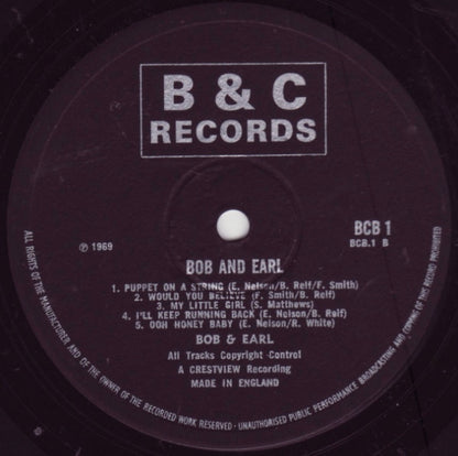 Bob & Earl : Bob & Earl (LP, Album)