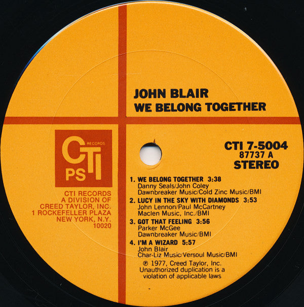 John Blair : We Belong Together (LP, Album)