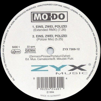 Mo-Do : Eins, Zwei, Polizei (12")