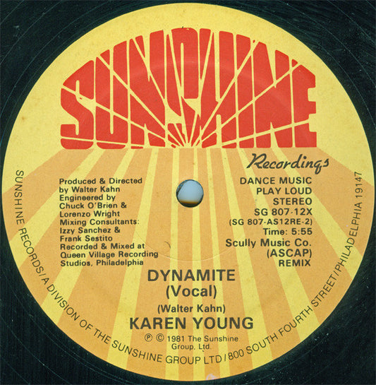 Karen Young : Dynamite (Remix) (12", Single)