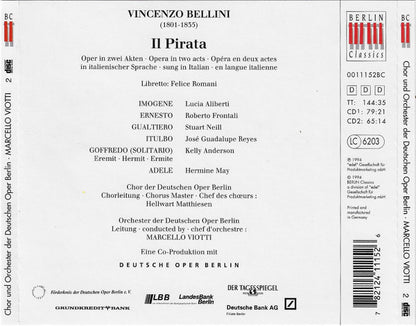 Vincenzo Bellini / Lucia Aliberti, Roberto Frontali, Stuart Neill, Josè Guadalupe Reyes, Kelly Anderson (6), Hermine May, Chor der Deutschen Oper Berlin Und Orchester Der Deutschen Oper Berlin, Marcello Viotti : Il Pirata (2xCD)