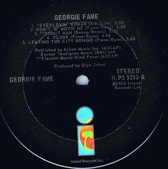 Georgie Fame : Georgie Fame (LP, Album, Ter)